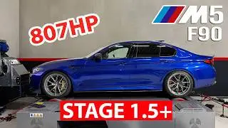 807HP & 950NM BMW M5 Competition F90 LCI Stage 1.5+ Tuning | 100-200 km/h Dragy, Sound & POV