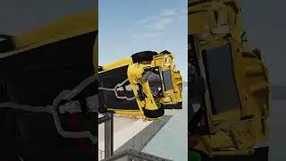 Car Jump Goes Wrong 😱 | Bridge Impact Crash 💥 #shorts
