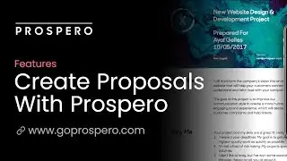 Prospero - Create Beautiful Business Proposals Online