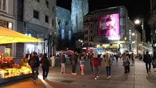 WALKING IN VIENNA AT NIGHT 4K  / ПРОГУЛКА ПО УЛИЦАМ ВЕЧЕРНЕЙ ВЕНЫ