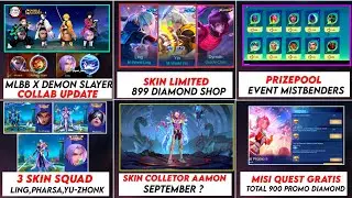 SKIN LIMITED KOF & M-WORLD DI JUAL DI SHOP 899DM? MLBB X DEMO SLAYER ! PRIZEPOOL EVENT MISTBENDERS