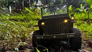 american military jeep | off road king | 4x4 | willys | fms | hobby | rain with off road vibes