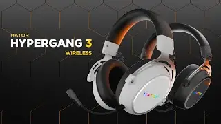 HATOR: Hypergang 3 Wireless Headphones (3D product promo)