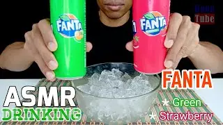 ASMR Drinking Green Fanta ~ Strawberry Fanta~ EXTREME FIZZY & ICE EATING | EP.70 I BoonTube
