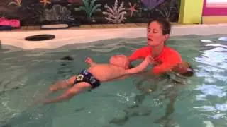 Nicholas first week of ISR swim lessons at 7 1/2 months old