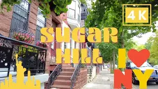 [4K] NYC Walking Tours | Evening in Sugar Hill, Upper West Harlem in Manhattan, Edgecombe Avenue