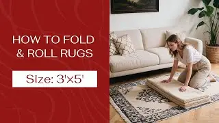 HOW TO FOLD & ROLL RUGS #purecozy #rug #folding #teaching #rugtips #foldrug #homeideas