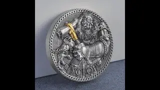 Cyclops The Great Greek Mythology 1 oz Antique finish Silver Coin 1000 Francs CFA Cameroon 2022