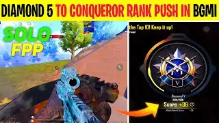 SOLO FPP : DAY - 3 😍 DIAMOND 5 TO CONQUEROR RANK PUSH IN SOLO FPP 😊|| TIPS & TRICKS, DAILY TARGET 🎯