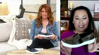Ryka Slip-On Sneakers with Zip Detail - Vivvi Snake on QVC