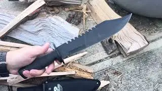 Бюджетный нож Рэмбо! Боуи из мшистого дуба для выживания