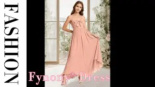 Elegant Bow Junior Bridesmaid Dress | Fynony&reg; Girls Maxi Dress