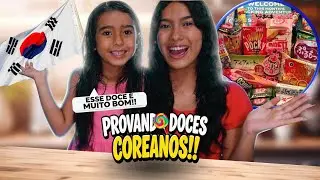Provando doces coreanos (Rebecca não gostou🤢😲)