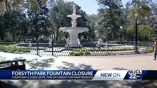 Savannah's Forsyth Park fountain shut down for maintenance