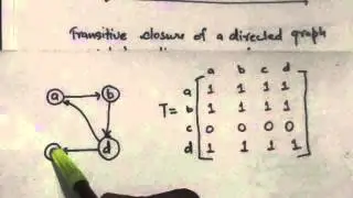 TRANSITIVE CLOSURE OF A DIRECTED GRAPH