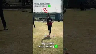 Hold-in jump fastbowling #cricket #fastbowling #fastbowler