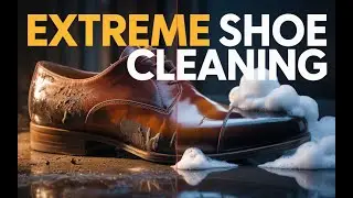Old shoe ASMR cleaning satisfying shoe mirror shine #shoeshine #shoecleaning #satisfying #asmr