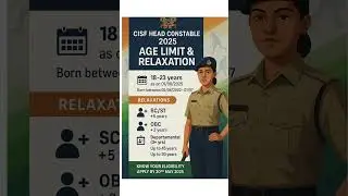CISF Head Constable 2025 Recruitment 🚨| 30 Vacancies | Last Date: 30 May! 🏑 Girls Only!