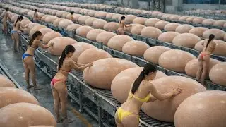 Inside the industrial chicken egg production line &ndash; Millions of chicken eggs produced every day.