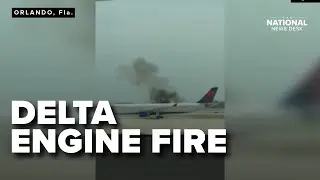 Delta plane engine fire at Orlando airport forces emergency evacuation
