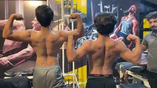 Gym posing after workout