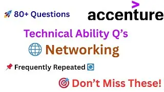80+ Most Repeated Networking Questions Accenture 🔥  | Technical Ability  #accenture #networking