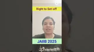 Right to Set-off | shorts | JAIIB 2025