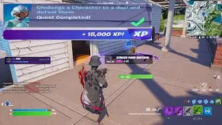 Challenge a Character to a duel and defeat them Fortnite