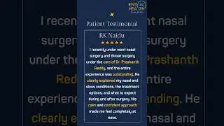 Breathing Better After Years of Sinus Problems | Dr Prashanth R Reddy | ENT Health 360