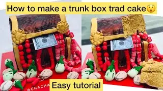 How to make a trunk box wedding cake. Traditional wedding cake ideas #cakeideas #traditional