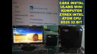 CARA INSTAL ULANG MINI KOMPUTER ZYREX INTEL ATOM CPU D525 32 BIT TERBARU