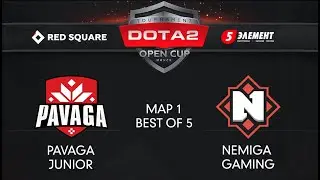Pavaga Junior vs Nemiga Gaming, Map 1 &mdash; Red Square & 5 элемент Dota 2 Open Cup