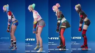 All harley quinn skins doing the fortnite hypnot-eyes emote thicc 😍😍🤤🤤😂😂🍑🍑