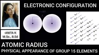 Electronic configuration, atomic radius, physical appearance of group 15 elements ( part 1)