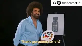 Grow Your Beard! Bob Ross Sketch by  Essam Ferris. Beard Ross