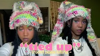 &ldquo;Tied Up&rdquo; Crochet Beanie Tutorial | Crochet Beanie w/ Ears 