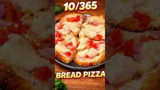 bread pizza without oven 10/365| #breadpizza #shorts