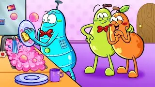 Fruits VS Robots || Robot Assistant Fou par M. et Mme Poire