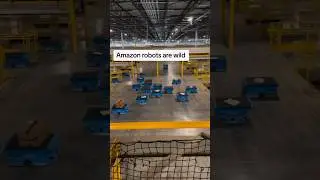 Robots at Amazon #work #robot #amazon #warehouse #amazonwarehouse #machinelearning #technology #ai