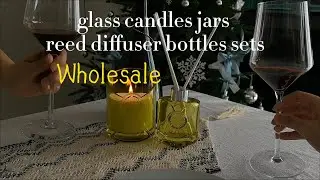 Wholesale sets of yellow envelopes glass candles jars and reed diffuser #bottles  sets