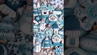 Blue Christmas Tree Cookies Featuring Satin Ice Royal Icing Mix