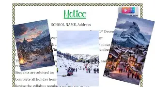 ❄📢 Winter Vacation Notice Writing | Format + Sample for Students | Typiing Teach 📚🧣