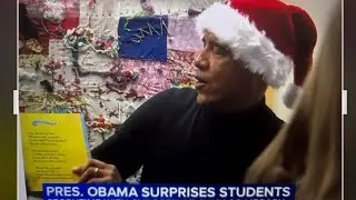 Барак Обама играет Санта-Клауса в библиотеке Бесси Коулман&hellip; Расшифровка!