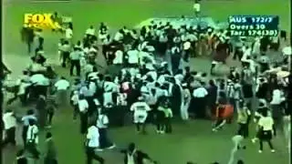Most Worst Moment in the History of Cricket Crowd Came in Ground and Snatch the bat from Batsman