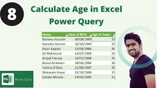 How to Calculate Age in Excel Power Query Hindi/Urdu 💡