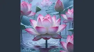 Rising flowers in piecefull Morning rain