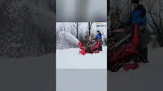 Derette 450 mini skid steer with snow blower