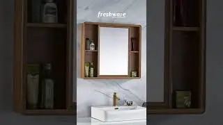 Shelf Mirror Aluminium Sliding Mirror #freshware #homedecor #bathroom #interiordesign #interior #art