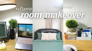 *EXTREME* small room makeover 2023 |clean aesthetic +minimal + budget friendly|