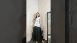 Long skirt outfit #ootd #skirtoutfit #skirtfashion #womensfashion #skirtstyle